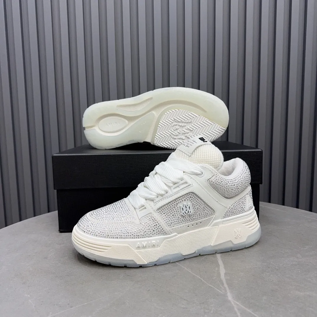 Men's men's shoes 💰800 AMIRI Amir Couple's new hot brick high street sneakers with bone sports shoes, toe-layer cowhide upper, upper side bones, purely hand-stitched, with good three-dimensional effect, customized metal LOGO, code number 35-44 (45, 46 customized)